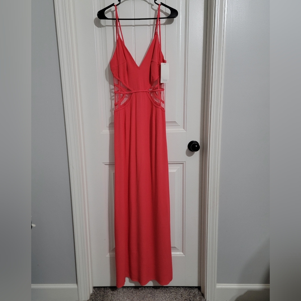 Tobi pink maxi dress with cut out sides. Size  SP